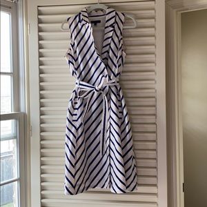Banana Republic Striped Wrap Dress